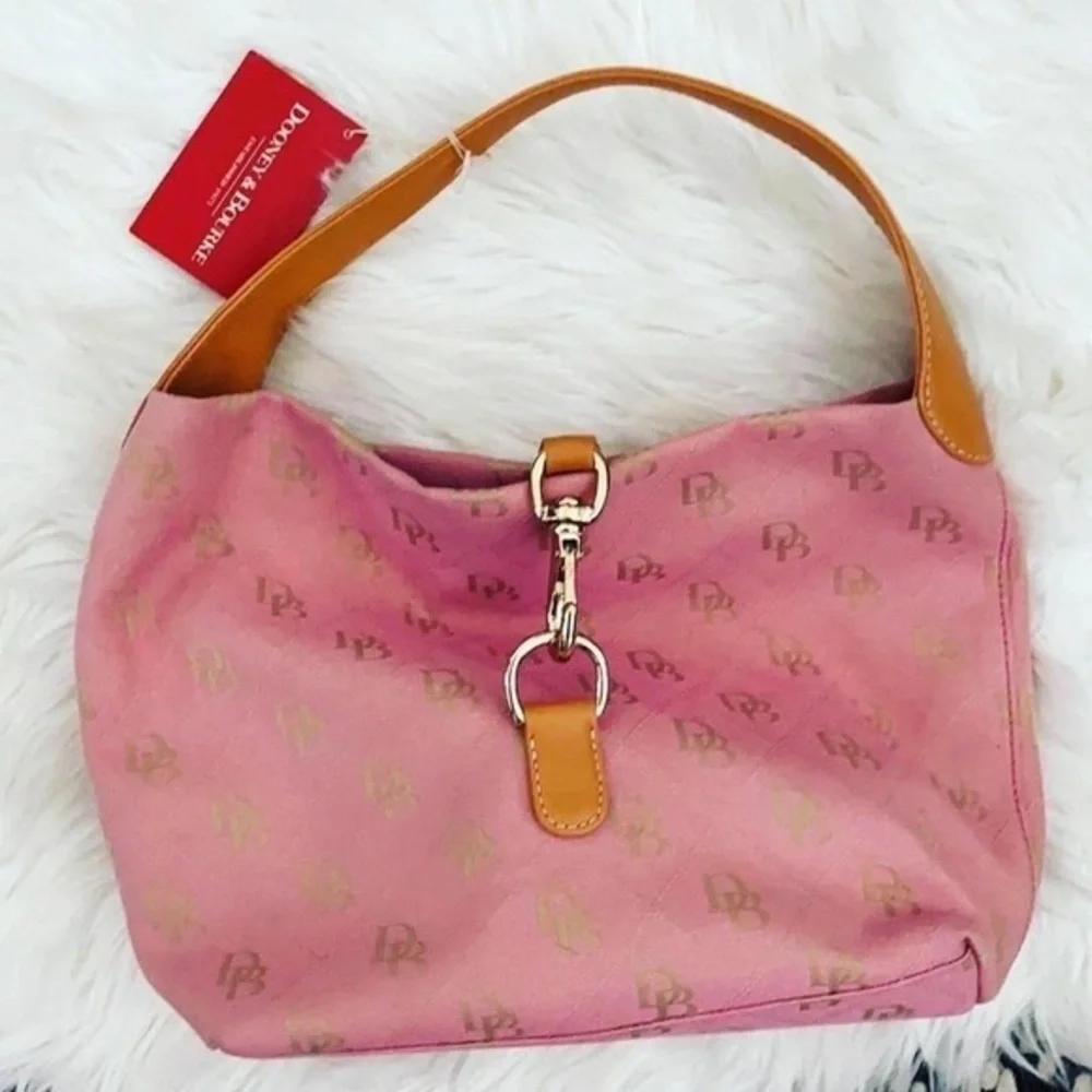 Dooney & Bourke Pink and Brown Shoulder Bag